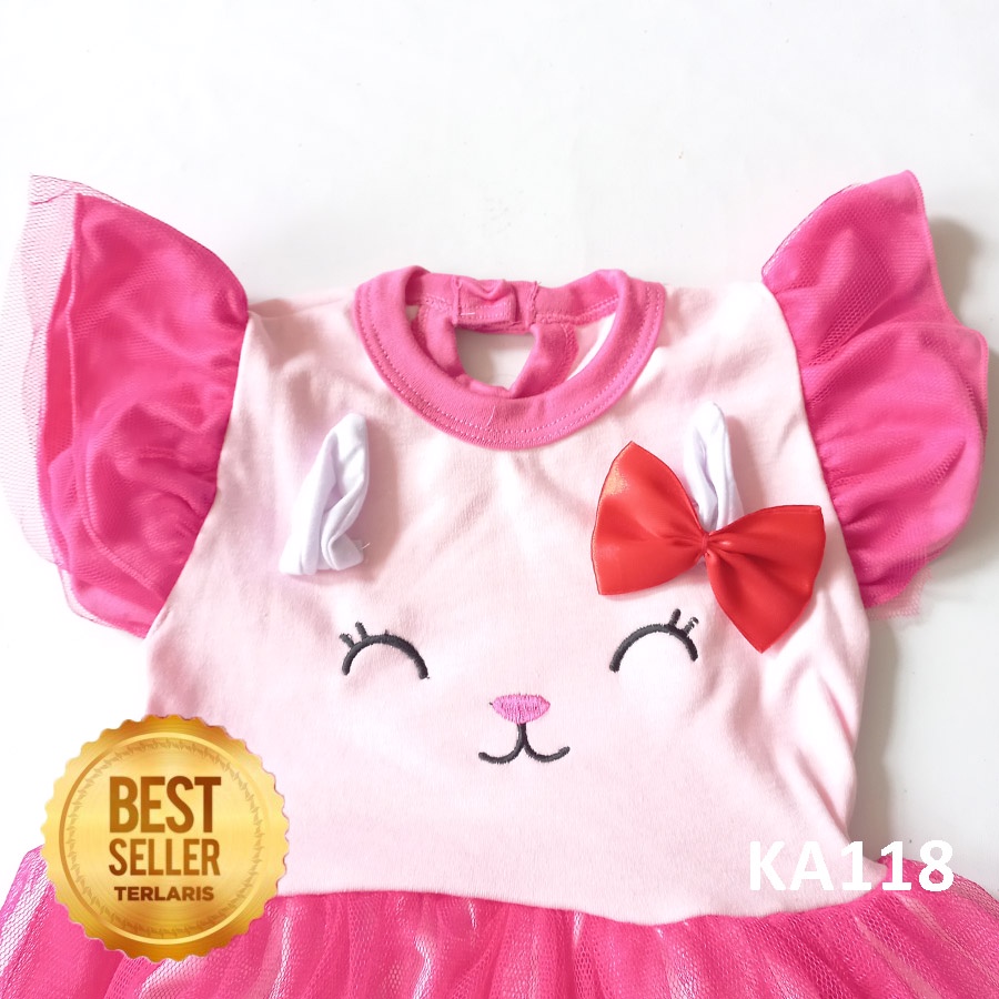 Dress Baju Gaun Pesta Bayi Perempuan 0- 12 bulan Princess Karakter Kartun Disney Gaun KA118