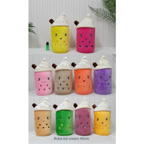 Boneka Boba Ice Cream 30cm/Boneka Minuman Boba Viral/Boneka Boba Es Krim