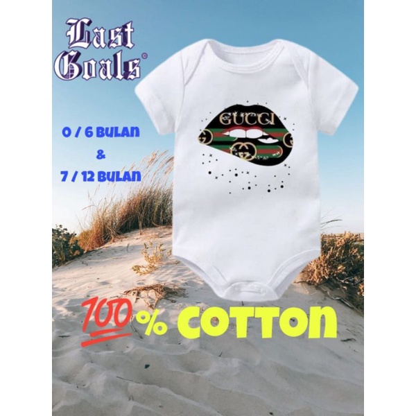 Baju bayi GUCCI / kaos bayi distro / jumpsuit / jumper bayi / jumsuit bayi / bodysuit baby / baby ki