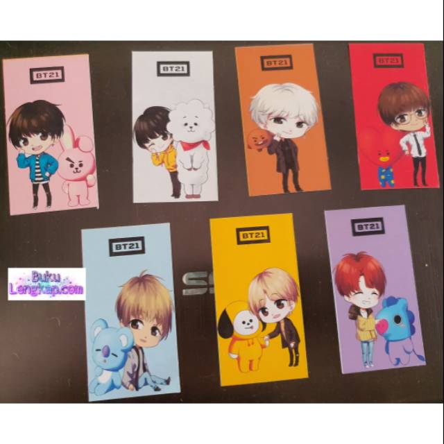 

Bookmark / pembatas buku BT21 02