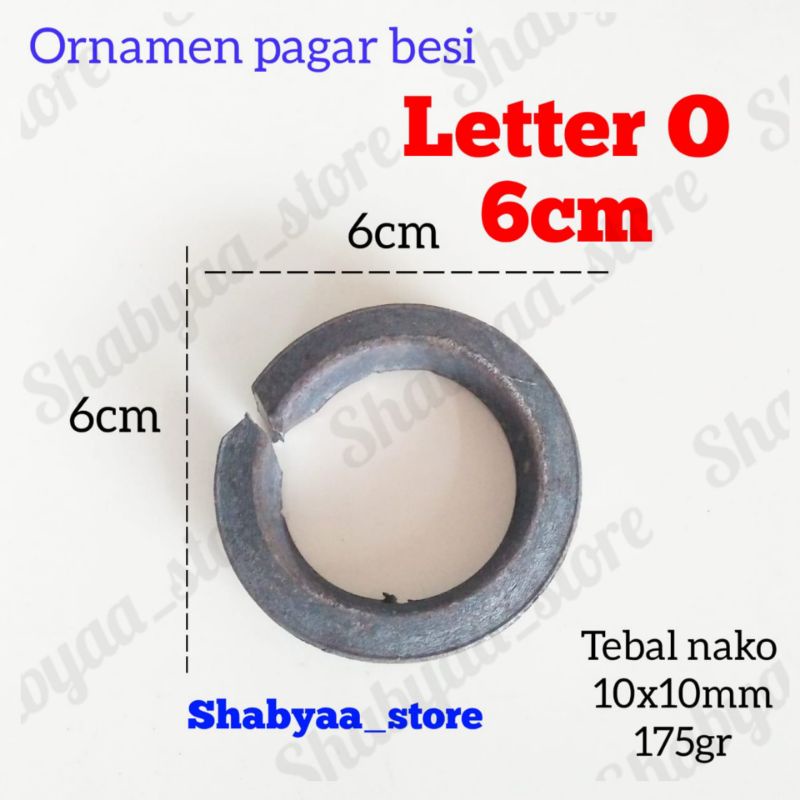 Lingkaran ring nako 6cm besi tempa ornamen aksesoris asesoris pagar besi