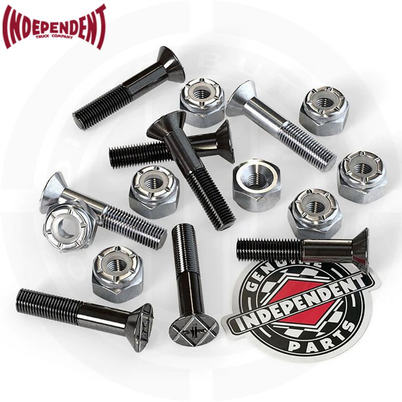 INDEPENDENT Genuine Parts 1in Phillips Hardware Skateboard Black/Silver Pk/8 (6 Black &amp; 2 Silver)