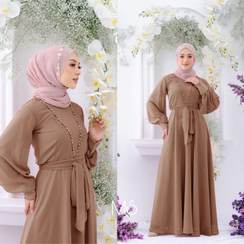 MAXY DEOLINDA, MOSCREPE, GAMIS HIJAB MUSLIM, DRESS MAXY