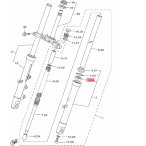 SIL SEAL SHOCK SOK DEPAN SCORPIO VIXION R 155 - VIXION 3C1 NEW NVL NVA BK8 R15 OLD LAMA V2 ORI YGP 5BP-F3145-00