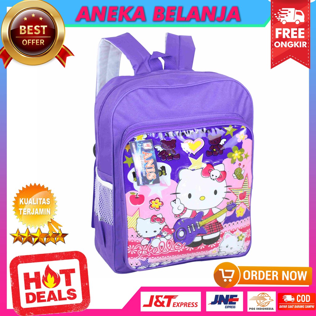 New Arrival Tas Gendong Khusus Anak Cewek Kartun Hello Kitty Kece Lucu Berkualitas Ekonomis Stylish