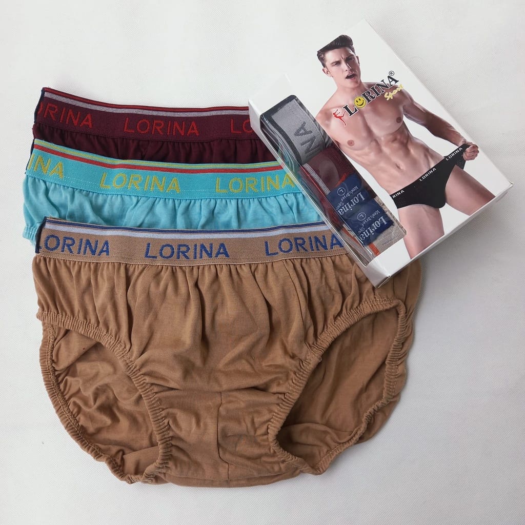 Celana Dalam Pria Cd Cowok Dewasa LORINA BRIEF Set 3 Pcs