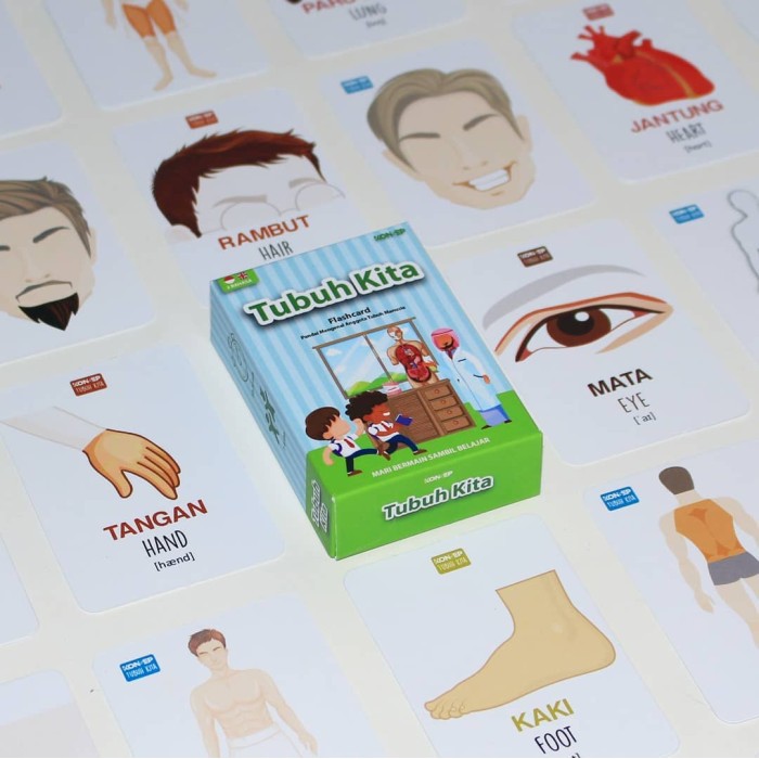 Konsep Flash Card Kartu Pintar Belajar Mainan Edukasi Anak Flashcard