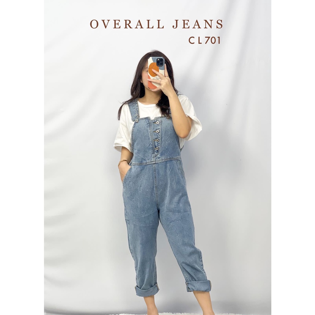 HOPYLOVY - Overall Jeans Celana Kekinian Kode CL Tatiana