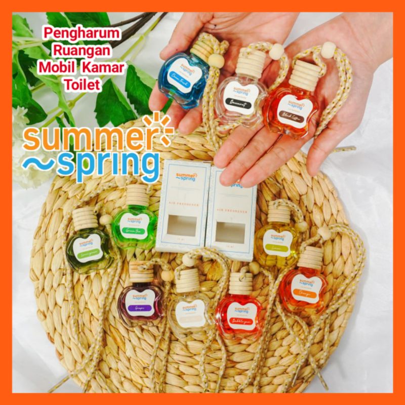 SUMMERSPRING Parfum Mobil Ruangan Kamar Mandi Lemari Botol Apel 10ml Scent Anti Mual