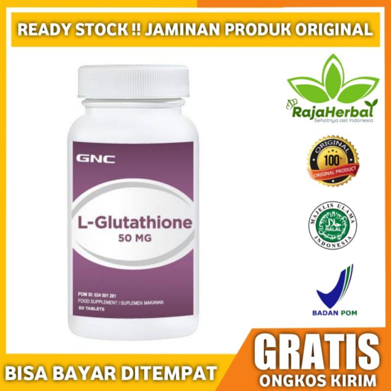 GNC L-GLUTATHIONE ANTIOKSIDAN 50MG ANAK AUTIS INSULIN LANSIA ORIGINAL