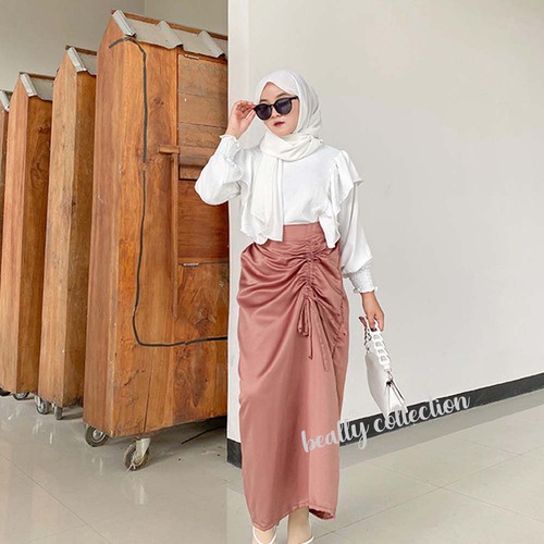 ROK SERUT | ROK SATIN KOREAN LOOK | ROK SASI SKIRT | QILA SKIRT ELSIRE | HANNA SKIRT | KALLA ROK SKIRT | ROK SERUT SATIN