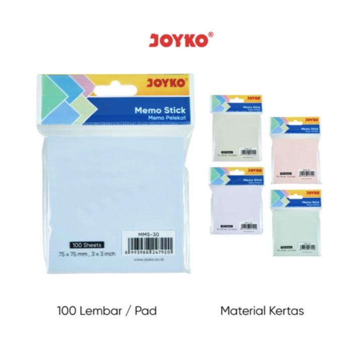 

Memo Stick Sticky Note Kertas Memo Tempel Joyko MMS-30 Morandi Color