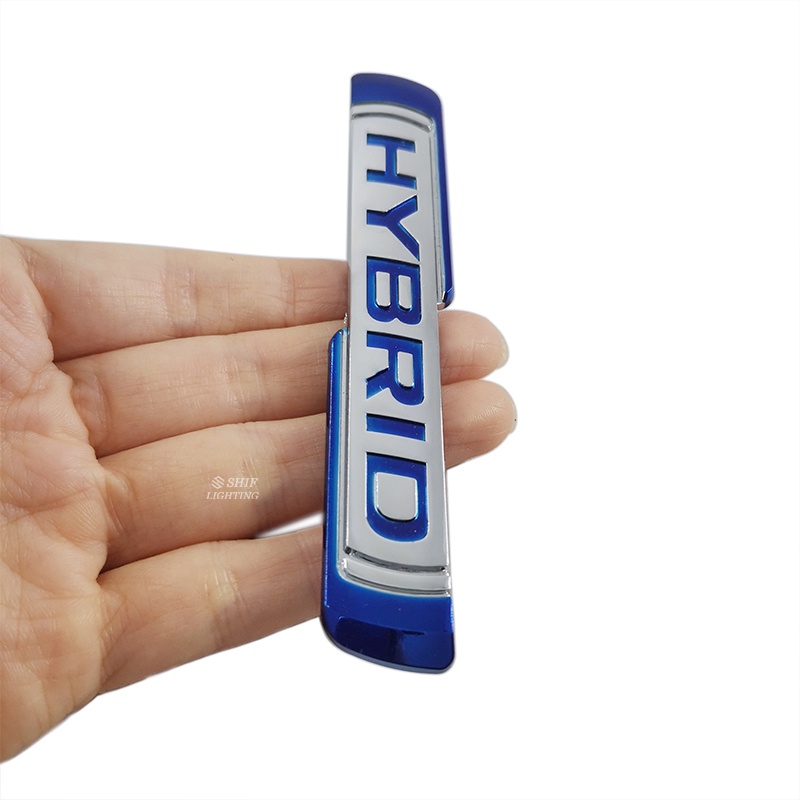 1pc Stiker Emblem Logo HYBRID Bahan ABS Untuk Bagasi Belakang Mobil Universal