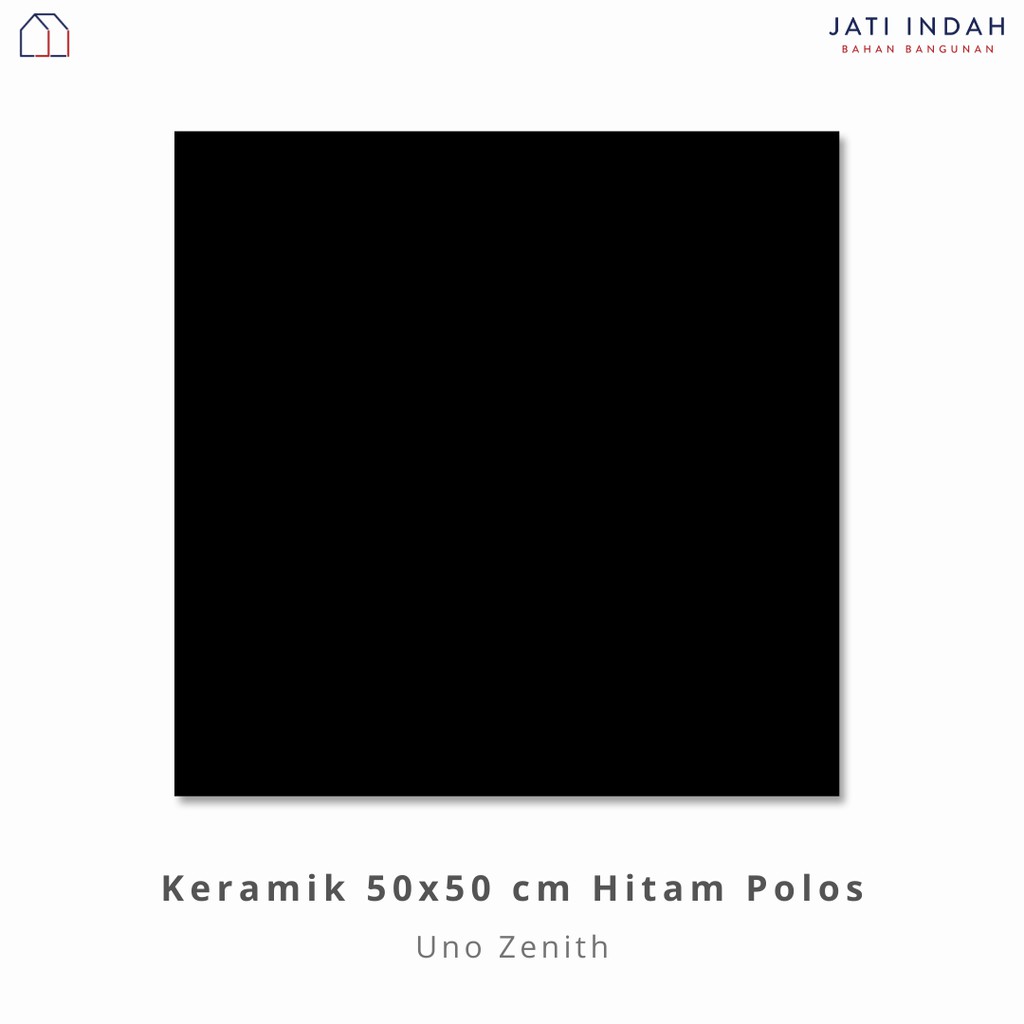 Keramik Lantai Hitam Polos 50x50cm Uno Zenith Black