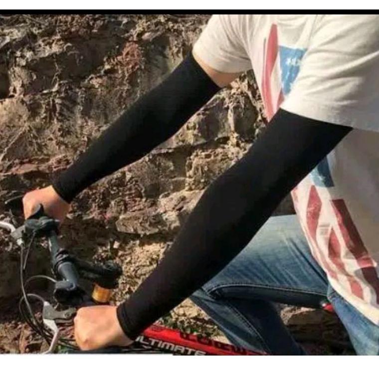 COD.01Jl22ᶜ | Stoking voli murah isi 2pcs deker logo sport knee long arm sleeve stocking badminton h