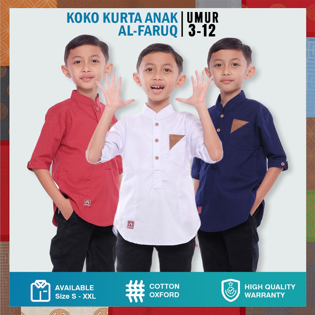Baju Koko Anak Laki Muslim Taqwa Tangan Lengan 3/4 Pendek Kurta Pakistan Turki Couple Ayah Ukuran Si