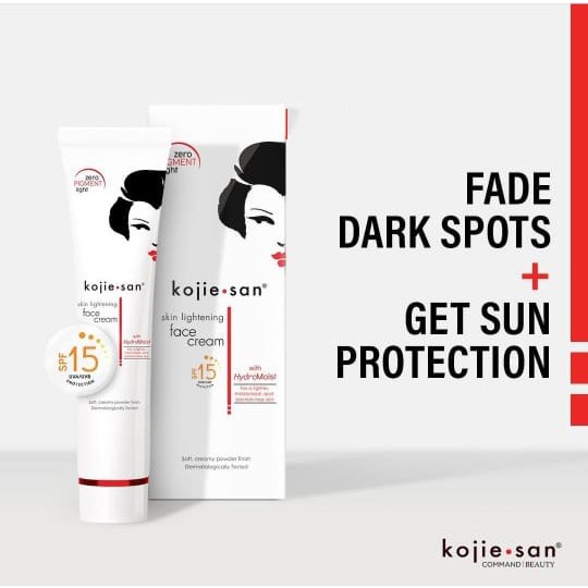 KOJIE SAN Face Lightening Cream 30gr | Face Cream SPF 15 with Hydromoist 22gr Krim Pemutih