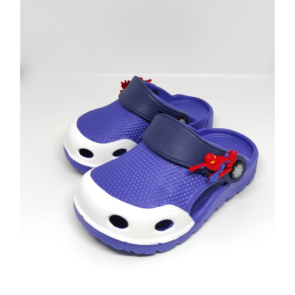 SANDAL ANAK SPIDER CROCS FLAT SOFT NON LED USIA 1,5 sd 4 THN