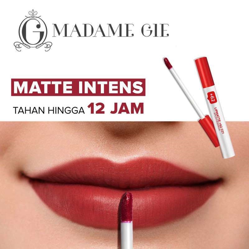 MADAME GIE +62 Lip Matte Make Up Lipstick-Lip Cream 2mL Madamegie Gisella (VIC)