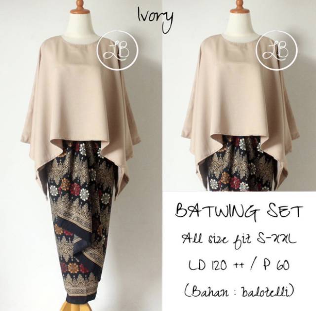 BATWING SET /KEBAYA MODERN /KEBAYA KUTUBARU