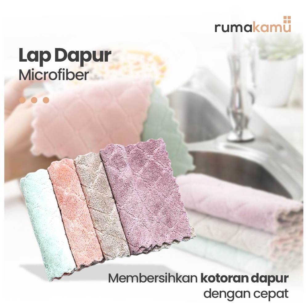 Kain Lap Microfiber Serbaguna Anti Minyak