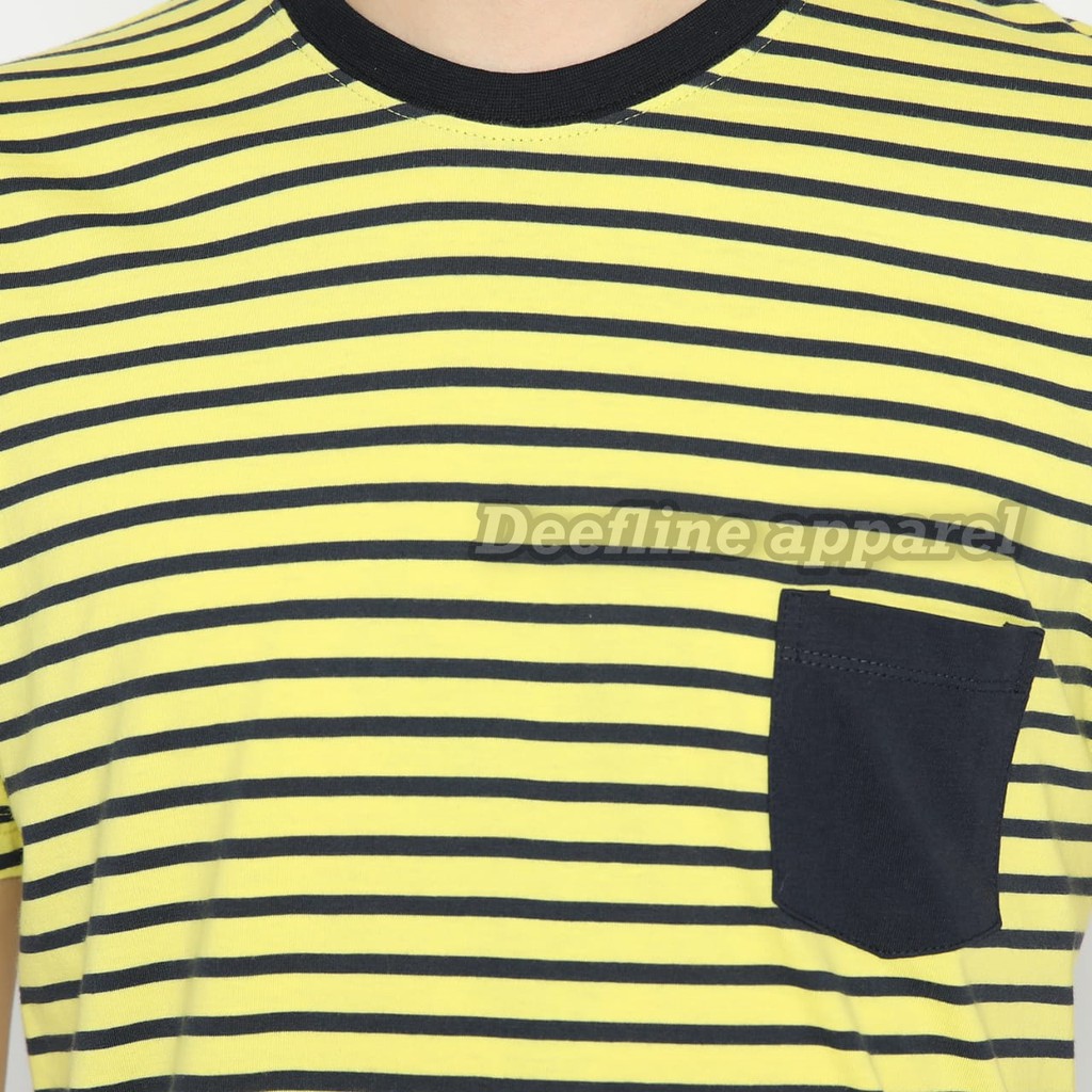 Deefline T-Shirt Stripe Aseo Mustard Pocket