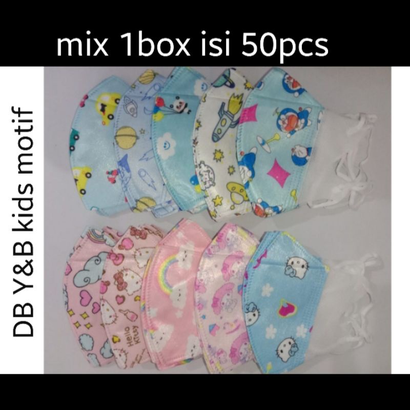 Masker Anak Duckbill kids earloop, Hrg 50pcs/pouch