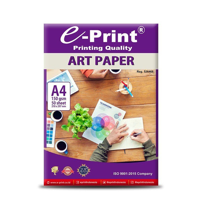 Art Paper A4 150gsm/50 sheets kertas foto kertas brosur murah kertas