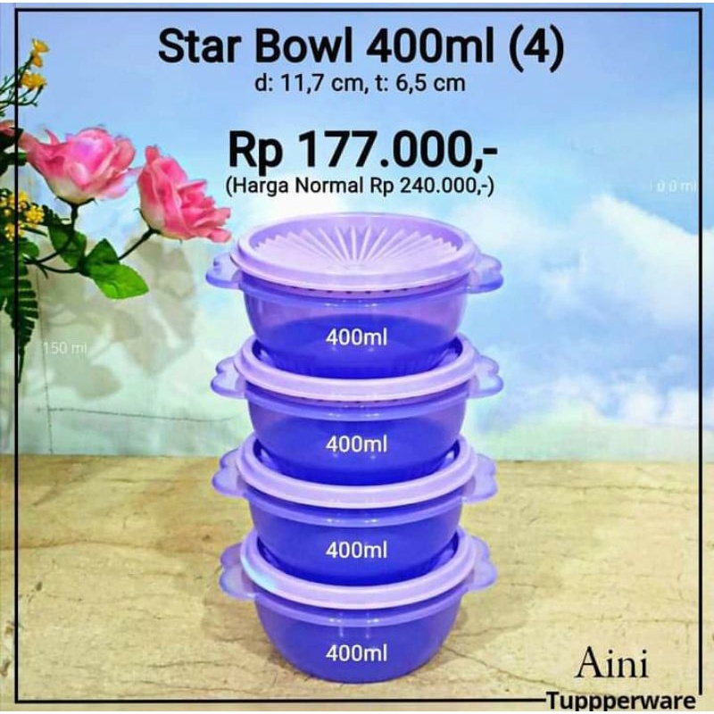 Star bowl 400ml mangkok tupperware