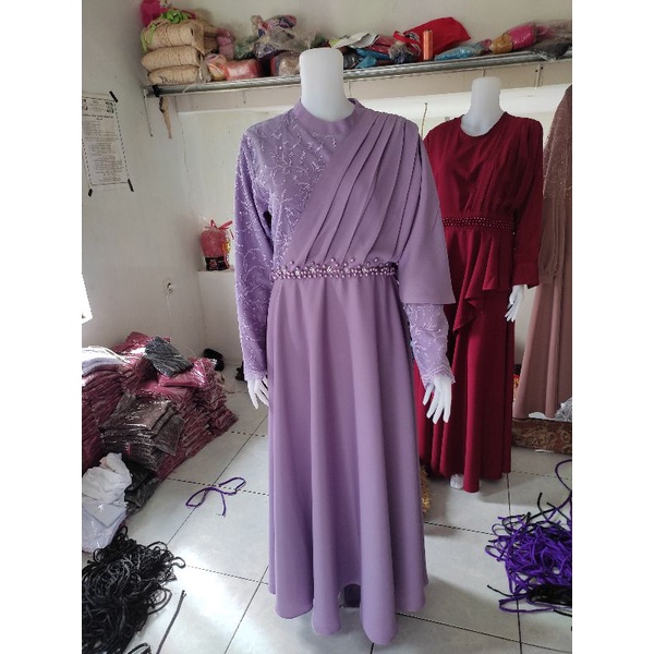 dress kebaya wanita terbaru/dress kondangan modern/gaun kebaya 2022/dress brukat modern