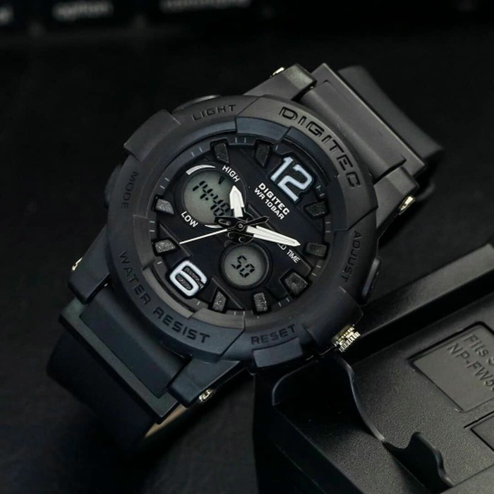 JAM TANGAN WANITA ANTI AIR DIGITEC DG2073 ORIGINAL FULL BLACK