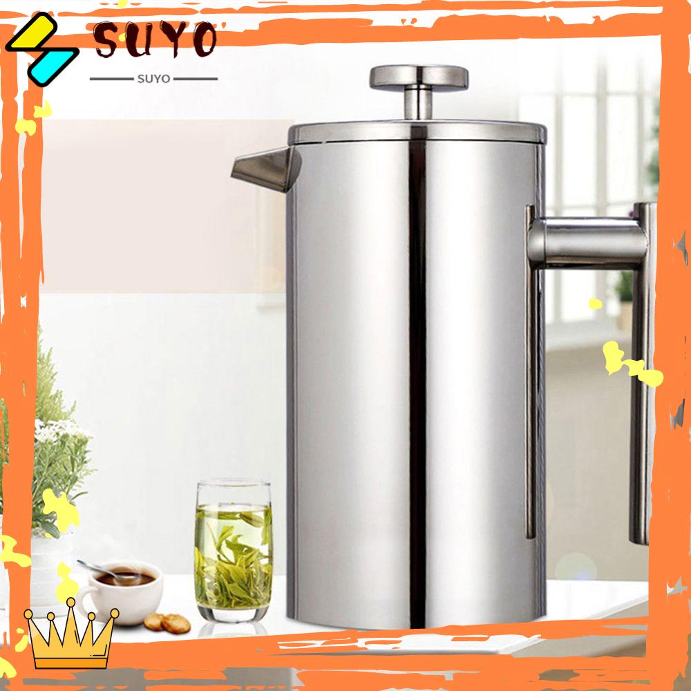 Suyo Alat Pembuat Kopi French Press 3 Level Bahan Stainless Steel 304