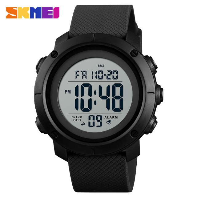 Jam Tangan Pria / SKMEI DG 1426 ABS Men / Jam Tangan Digital LED Original / SKMEI-Hitam Layar Putih