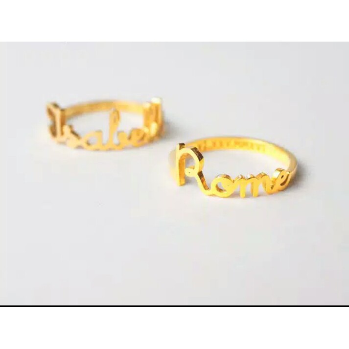 Cincin nama custom order emas asli 875