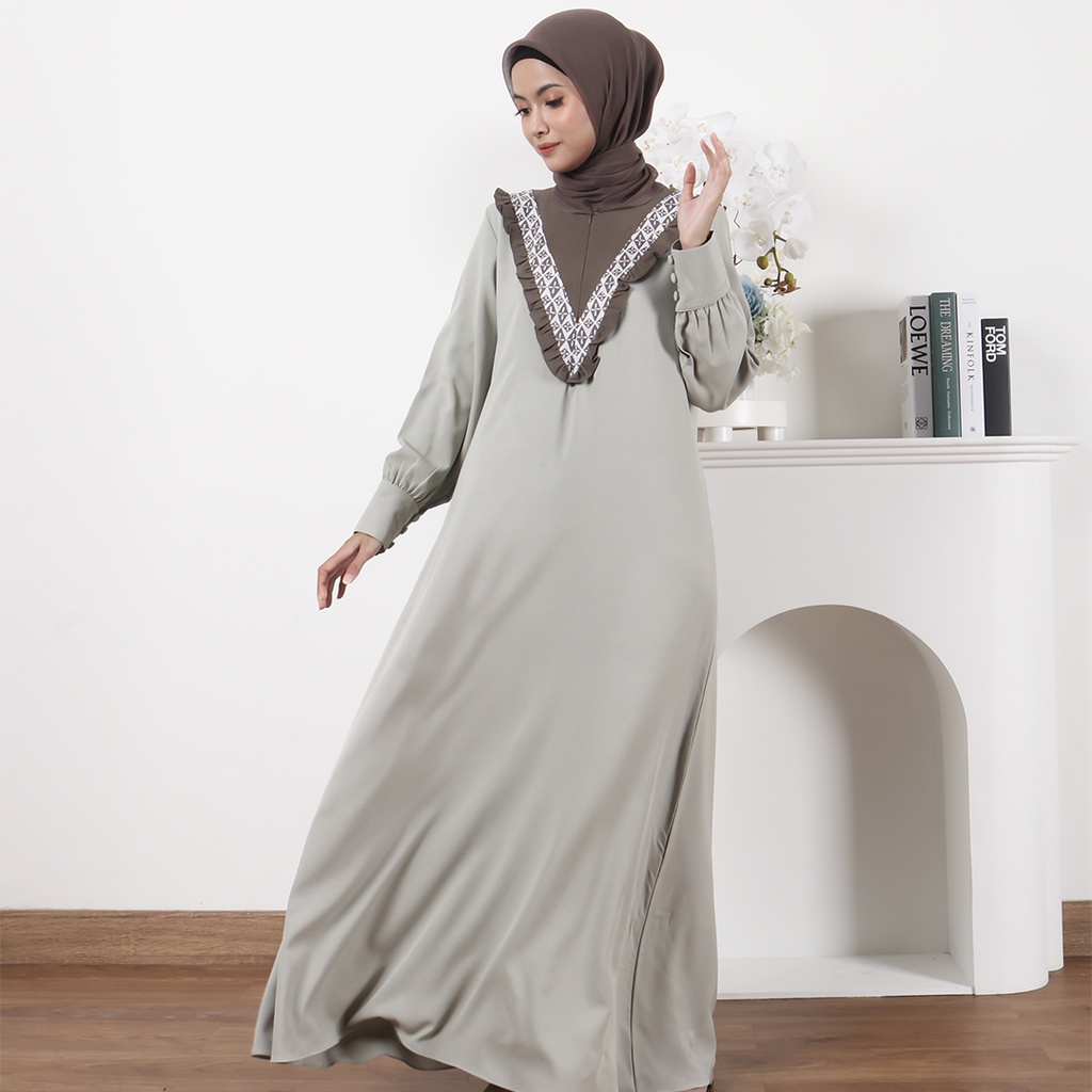 Tenanayu - Kaamisha Dress | Gamis Polos, Gamis Kombinasi Batik, Abaya, Dress Lebaran