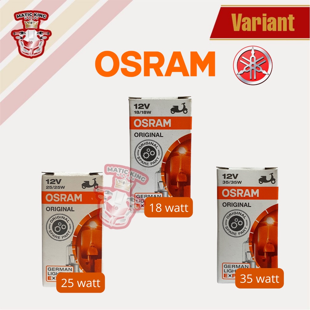 OSRAM bohlam lampu Halogen depan Mio Fino X-Ride Jupiter Z MX Vega Force 1 Soul GT  18 25 35 watt