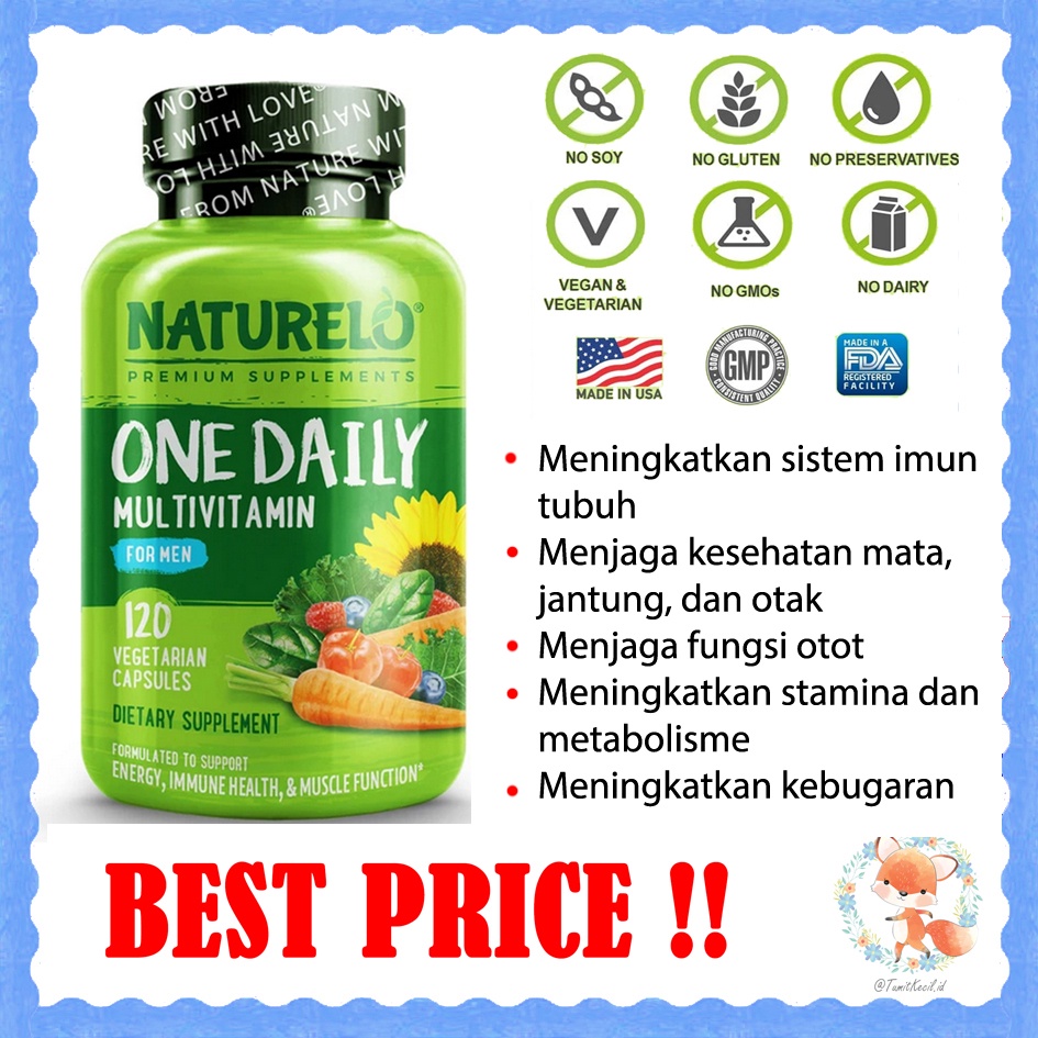 Naturelo One Daily Multivitamin for Men 120 caps