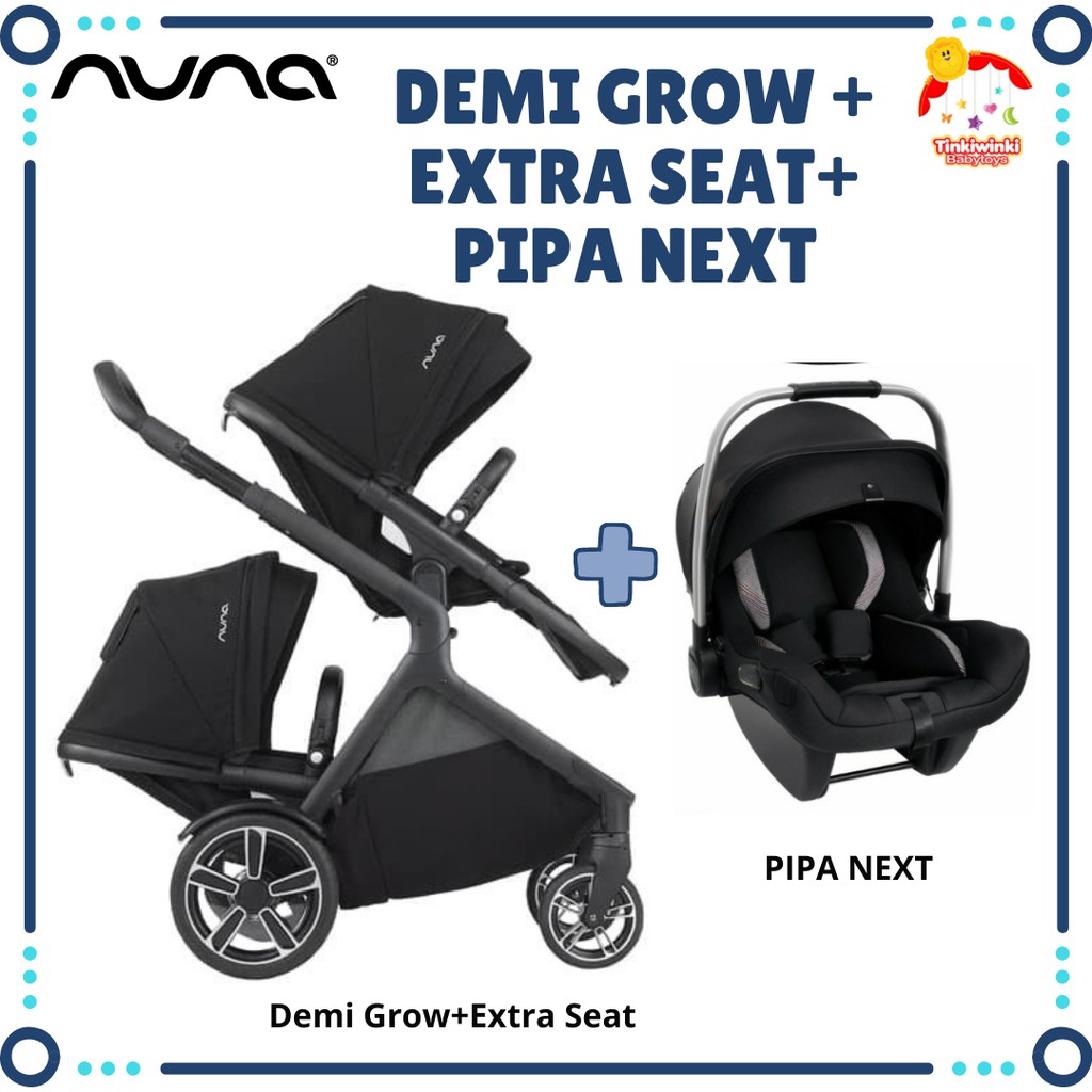 NUNA DEMI GROW + EXTRA SEAT + PIPA NEXT