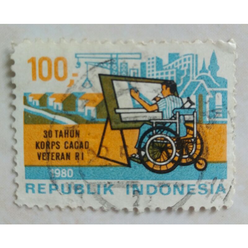

(AA) Perangko HUT ke 30 Korps Cacat Veteran R.I. 1980 Single Set Used