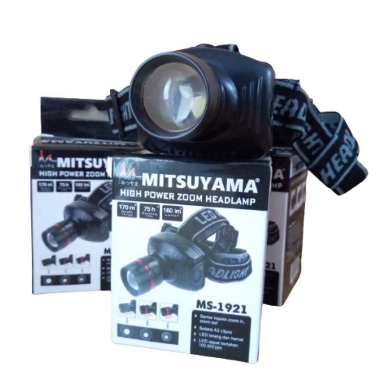 Headlamp/Senter Kepala High Power Zoom / Headlamp Flashlight 3W