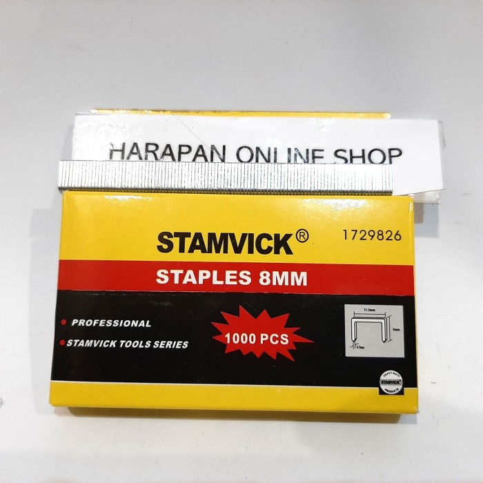 ISI STAPLES TEMBAK / STAPLE GUN MERK STAMVICK 8 MM / Steples