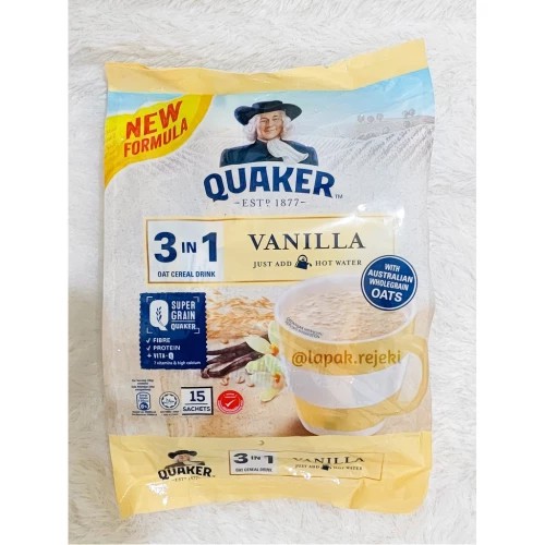 

Quaker 3 IN 1 Vanila 15 Sachets - Import Malaysia