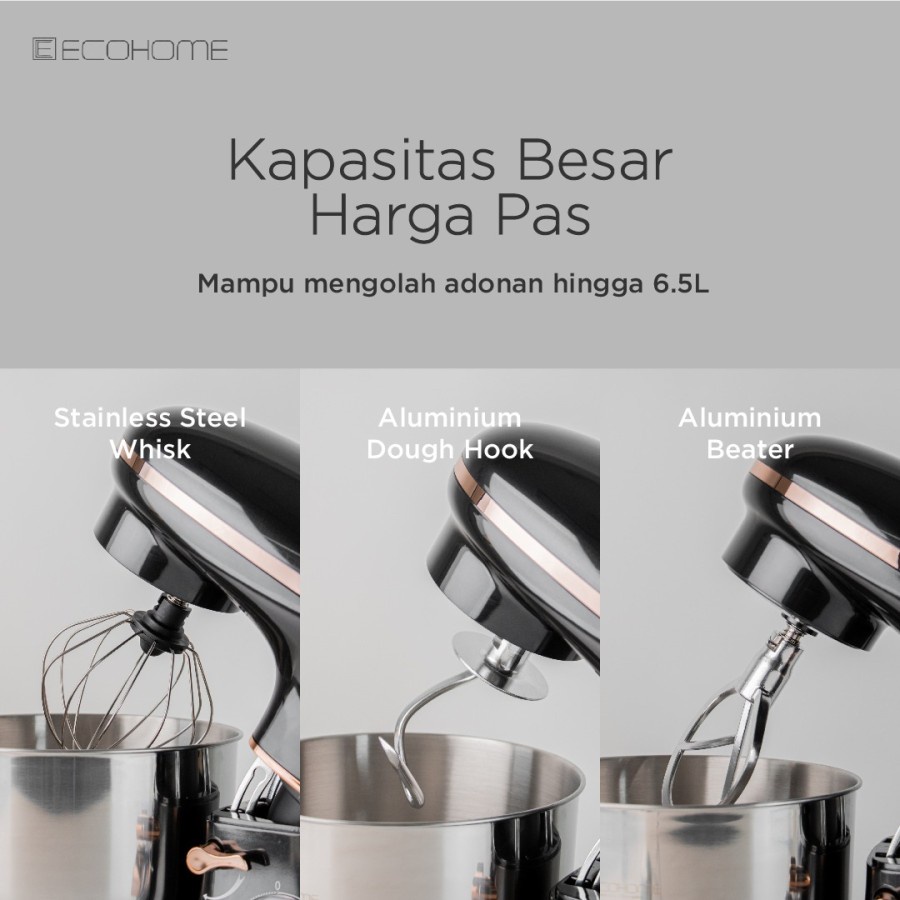 Stand Mixer Ecohome Noble Series ESM-999 / ESM 999 / ESM999 - Premium Quality Original Kapasitas 6.5L