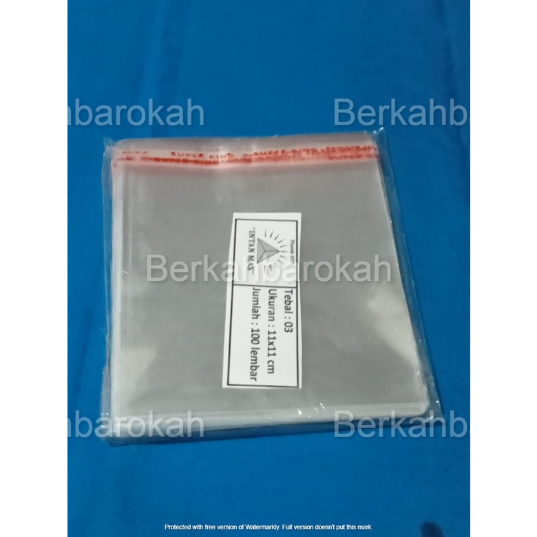 

Plastik OPP 11x11 cm Seal/Lem 1000 lembar