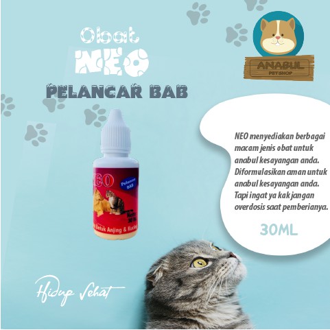 Obat Pelancar BAB Kucing Anjing Neo 30ml