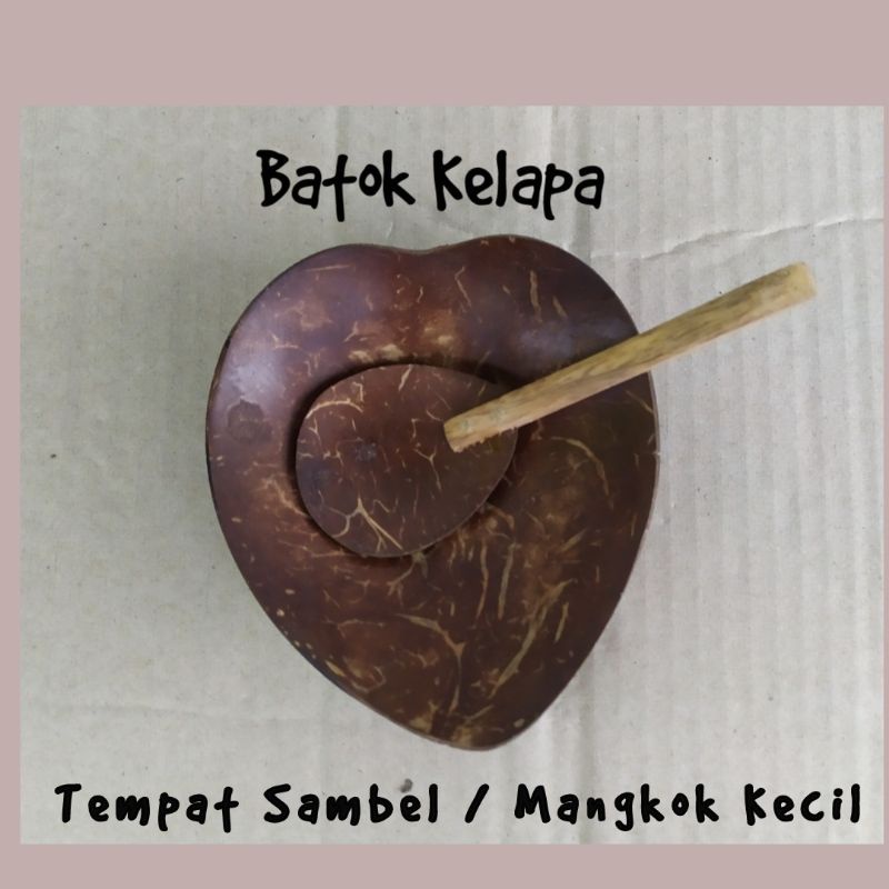 Tempat Sambal Batok Kelapa / Mangkok Mini tempurung Kelapa