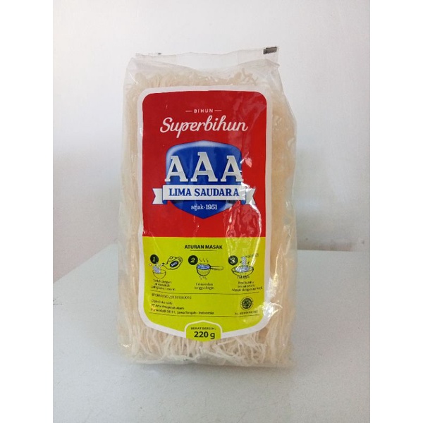 

bihun AAA lima saudara 220gr