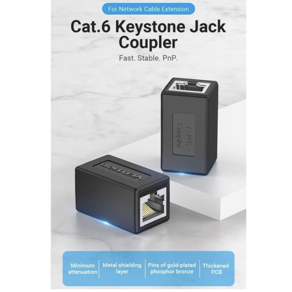 Vention Barrel Konektor RJ45 Cat6 FTP Female to Female Jack Coupler 5