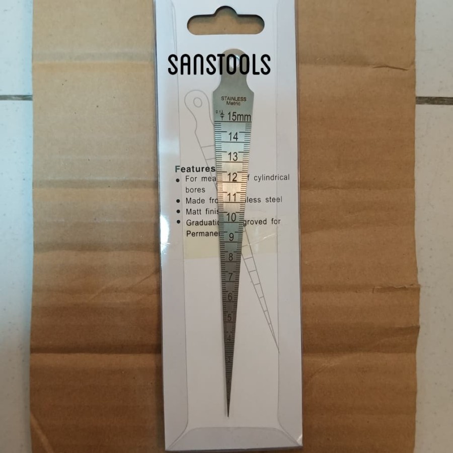 

Penggaris mistar lancip alat ukur kedalaman bor tapper gauge taper
