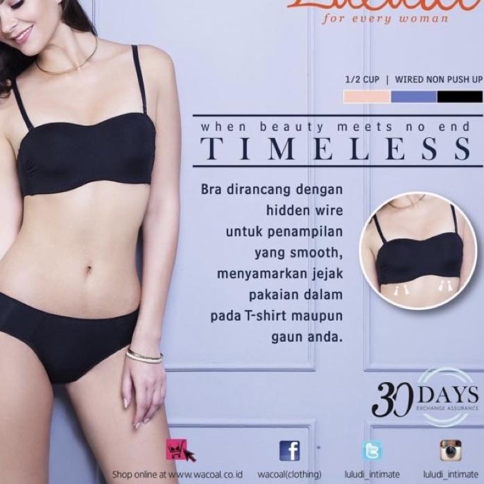 Diskon Luludi By Wacoal BEST SELLER strapless Bra / Kemben / Bandeau Half Bra Terjamin